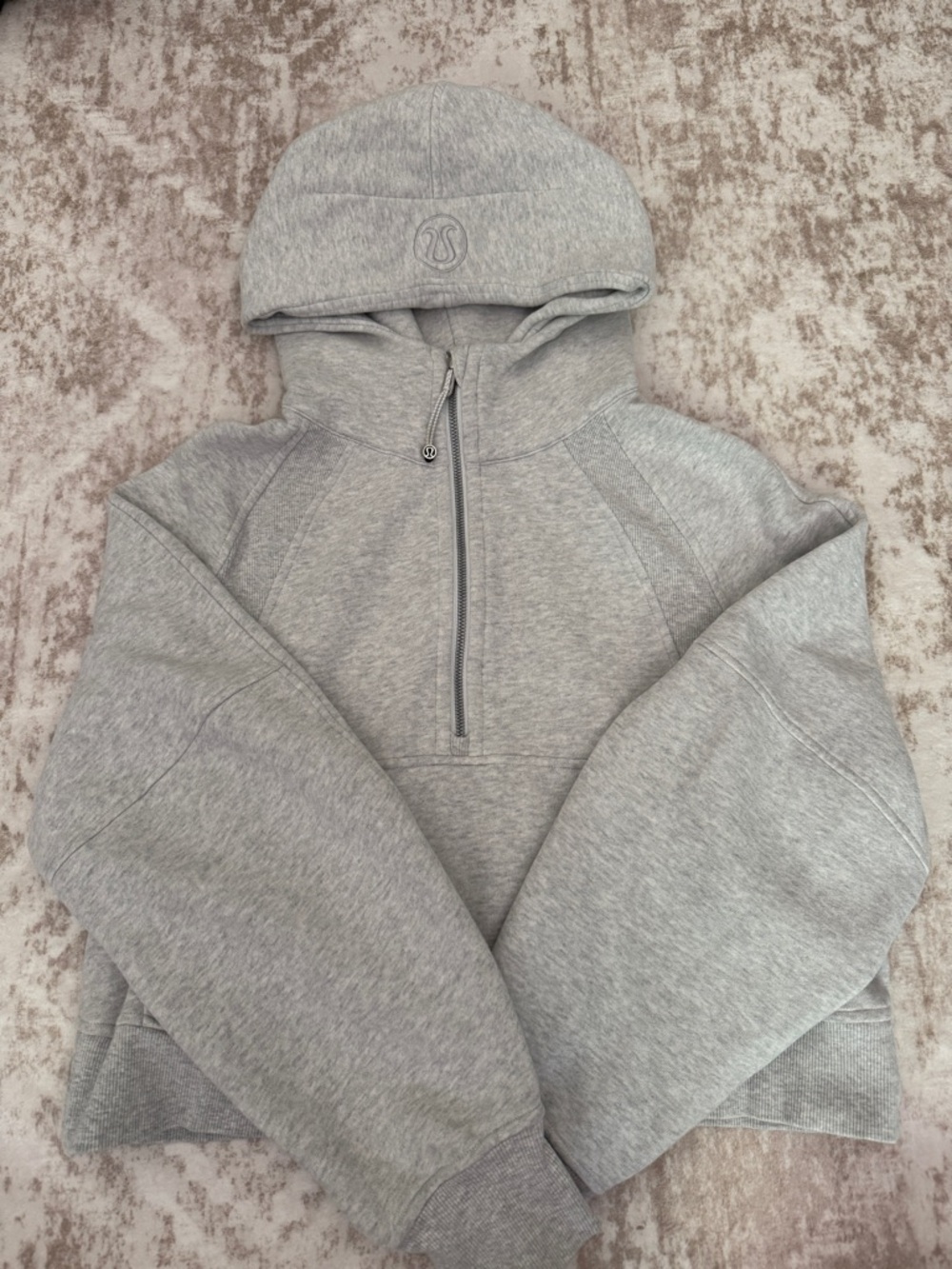 Lululemon Scuba Half Zip Hoodie Light Gray XS/S